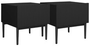Set noptiera Nicole 46 cm - picioare negre / negre