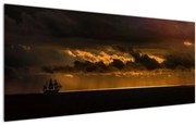 Tablou unei vele în apus de soare (120x50 cm)