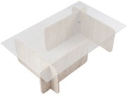 Măsuță de conferință Flavio Travertine