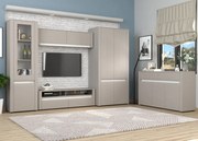 Living Bodena + Comoda,Culoare Casmir cu Alb, Masura 290 x 50 x 192 cm