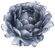 Decorațiune de Crăciun Floare albastră 10 cm,pene, cu clește