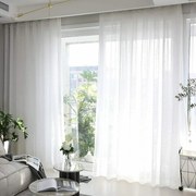 Perdea voal cu rejansa din bumbac tip fagure, Premium, 1 buc