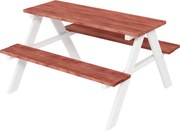 Outsunny Set Masă de Picnic pentru Copii, Masă și Băncuțe din Lemn, Mobilier de Grădină pentru Copii, Jocuri de Exterior, Vârsta 3-8 Ani, Maro | Aosom Romania