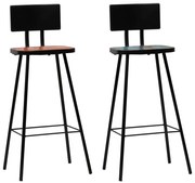 vidaXL Scaune de bar, 2 buc., lemn masiv reciclat