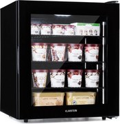 Klarstein IceAge 88, congelator, 88 litri, clasa energetică E, 2 etaje, termostat, uss din sticlă