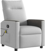 vidaXL Scaun de masaj cu țesătură gri nor