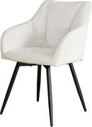 Set de 2 scaune pivotante, Metal Negru, Chenille Sampanie, AVIGNON A-46470 VC