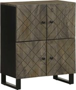 vidaXL Bufetă neagră 60x33x75 cm lemn masiv de mango