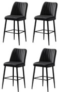 Set de scaune de bar Vento Anthracite and Black, 4buc., 4 buc
