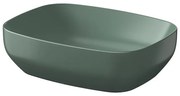 Lavoar pe blat verde mat 50 cm, dreptunghiular, Cersanit Larga Verde mat