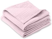 Paturica bebe de vara din muselina dubla 100x70 cm Kidizi Pink