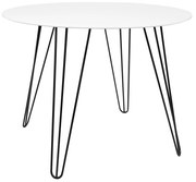 Masa rotunda de dining HARRY 100x100, albă