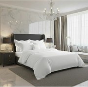 Lenjerie de pat satinată Luxury Collection albă, 140 x 200 cm, 70 x 90 cm