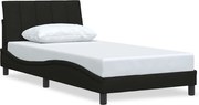 vidaXL Cadru de pat fără saltea, Hanko, negru, 100x200 cm, textil