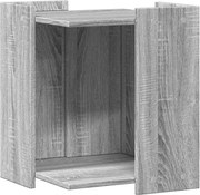 vidaXL Cutie litieră pisici sonoma gri 42x42x51 cm lemn prelucrat