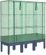 vidaXL Strat înălțat cu husă de seră, aspect ratan, 120x40x140 cm
