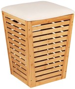 Cos de rufe cu sezut, 80 L, bambus, WENKO