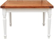 Masa pliabila, L120(240) 120 H80 cm, culoare nuc alb antic, Lemn masiv