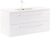 Dulap inferior Vario Clam 100 cu lavoar alb-alb