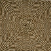 vidaXL Covor Natural și Negru 200 x 200 cm Iută