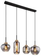 Lustra suspendata 4L design modern MATT negru