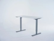 Birou reglabil manual, control cu manivelă, 80 kg - Standard - 1200x800x18 - Gri - Gri