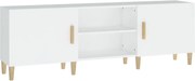 vidaXL Comodă TV, alb, 150x30x50 cm, lemn compozit