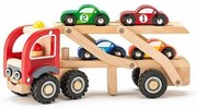 Camion cu mașini de cursă Woody, 27x 8 x 11 cm