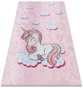 JUNIOR 51855.804 covor lavabil Inorog, nori pentru copii anti-alunecare - roz - SECUNDAR-COTATI PRODUSUL