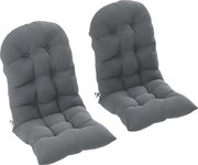 Outsunny Set de 2 perne pentru scaun Adirondack cu prinderi sigure, design capitonat moale și gros, gri | Aosom Romania