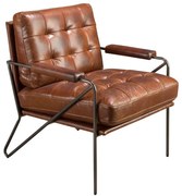 Fotoliu design LUX, Metal, Piele Naturala 5166