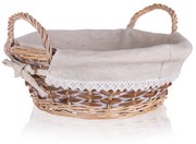 Coș împletit Home Decor cu mânere Duo, 30 x 11 cm