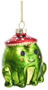 Ornament de Crăciun lucrat manual din sticlă 7 cm Frog – Sass & Belle