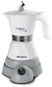 Cafetiera electrica Ariete MOKA AROMA 1358/10, 400W, 4 cesti, Utilizare fara fir, Baza rotativa la 360°, Alb