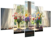 Tablou - Buchet la fereastră (150x105 cm)