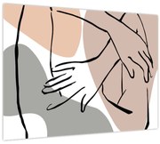 Tablou - Femeie corp linie de artă N⁰2 (70x50 cm)