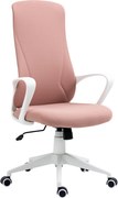 Vinsetto Scaun de birou ergonomic și căptușit, cu înălțime ajustabilă și balans, 62x56x110-119,5 cm, roz | Aosom Romania