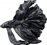 Statueta decorativa extravaganta Fisch Crowntail 35cm, negru