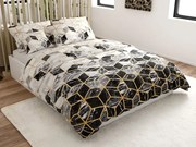 Lenjerie de pat din bumbac ATHENA POLY negru Dimensiune lenjerie de pat: 2 buc 70 x 90 cm | 200 x 220 cm