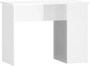 vidaXL Birou, alb extralucios, 100x55x75 cm, lemn prelucrat