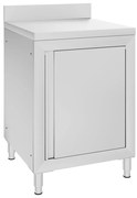 vidaXL Dulap comercial cu blat de lucru, 60x60x96 cm, oțel inoxidabil