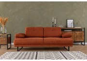 Canapea Tapitata cu 2 Locuri Spatar Mobil Si Brate Reglabile Mustang - Orange