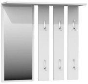 Drohmo Opal, cuier cu oglindă, alb