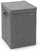 Cutie de rufe stivuibilа Brabantia 1000828, 35 L, Deschidere frontala, Capac lat, Pliabil, Negru