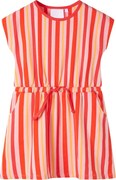 vidaXL Rochie pentru copii cu șnur, roz și roșu, 140