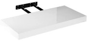 Raft de perete stilist Volato, 80 cm, alb lucios