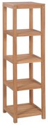 vidaXL Raft depozitare baie, 4 niveluri, 42x42x165 cm, lemn tec masiv