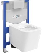 Mexen set WC încastrat cadru Felix XS-F cu vas de toaletă  Teo, Albă - 6803385XX00