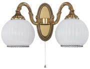 Aplica de perete clasica 2 brate din alama design italian 9300