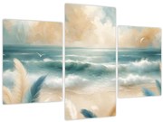 Tablou – Plajă pictată în culori delicate (90x60 cm)